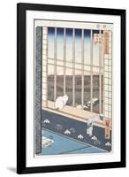 Asakusa Rice Fields and Festival of Torinomachi from Series One Hundred Famous Views of Edo, 1857-Ando or Utagawa Hiroshige-Framed Giclee Print