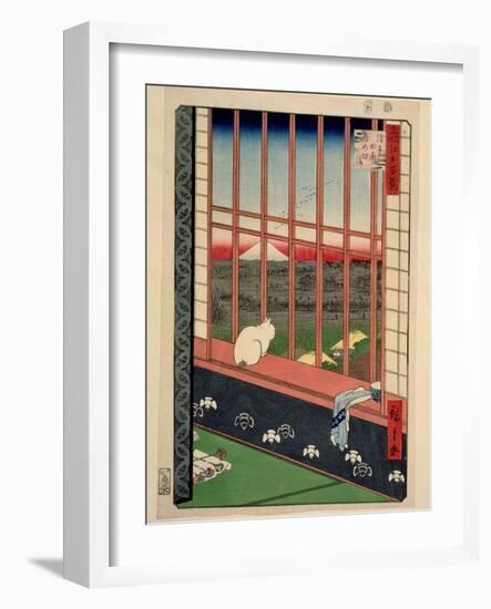 Asakusa Rice Fields During the Festival of the Cock, C.1857-Ando Hiroshige-Framed Giclee Print