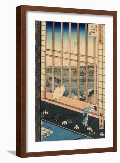 Asakusa Rice Fields During the Festival of the Cock-Ando Hiroshige-Framed Art Print