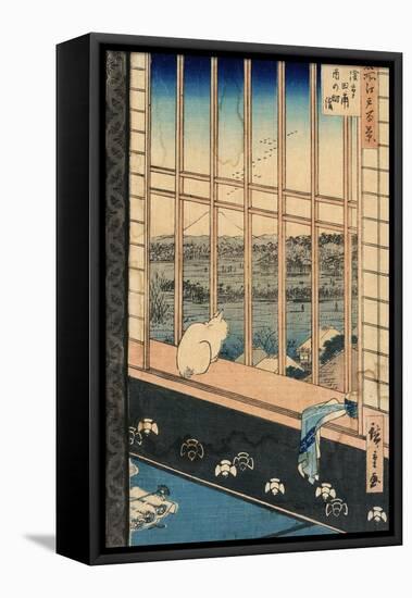 Asakusa Rice Fields During the Festival of the Cock-Ando Hiroshige-Framed Stretched Canvas
