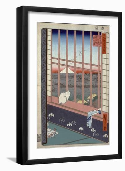 Asakusa Ricefields and Torinomachi Festival-Ando Hiroshige-Framed Premium Giclee Print