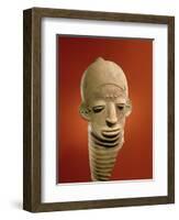 Asante Funerary Mask, from Ghana (Ceramic)-African-Framed Premium Giclee Print