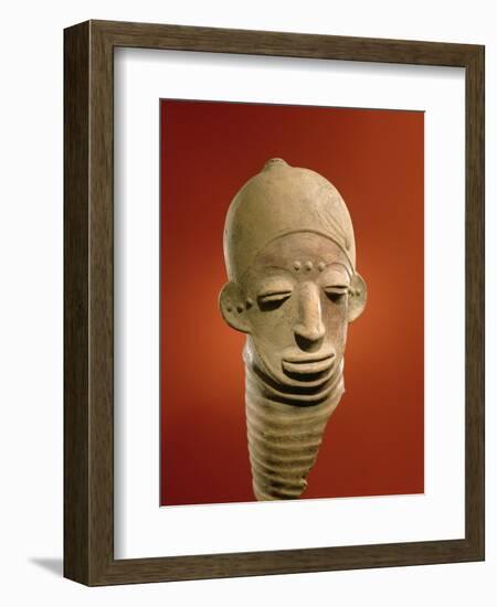 Asante Funerary Mask, from Ghana (Ceramic)-African-Framed Premium Giclee Print