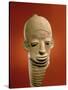 Asante Funerary Mask, from Ghana (Ceramic)-African-Stretched Canvas