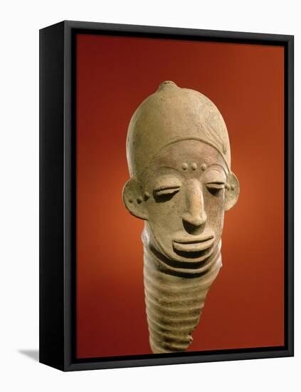 Asante Funerary Mask, from Ghana (Ceramic)-African-Framed Stretched Canvas