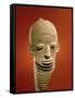 Asante Funerary Mask, from Ghana (Ceramic)-African-Framed Stretched Canvas