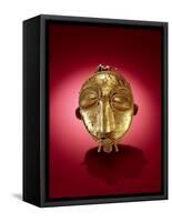 Asante Mask, from Ghana (Gold)-African-Framed Stretched Canvas