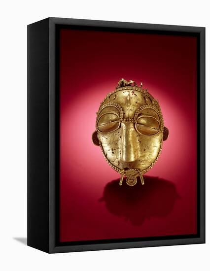 Asante Mask, from Ghana (Gold)-African-Framed Stretched Canvas