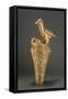 Asante Royal Umbrella Finial Depiciting a Bird and its Young, from Ghana (Gilt Wood)-African-Framed Stretched Canvas