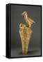 Asante Royal Umbrella Finial Depiciting a Bird and its Young, from Ghana (Gilt Wood)-African-Framed Stretched Canvas