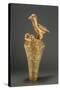 Asante Royal Umbrella Finial Depiciting a Bird and its Young, from Ghana (Gilt Wood)-African-Stretched Canvas