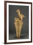 Asante Royal Umbrella Finial Depiciting a Bird and its Young, from Ghana (Gilt Wood)-African-Framed Giclee Print