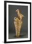 Asante Royal Umbrella Finial Depiciting a Bird and its Young, from Ghana (Gilt Wood)-African-Framed Giclee Print