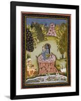 Asavari Ragini, the Fourth Wife of Shri Raga-null-Framed Art Print
