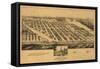 Asbury Park, New Jersey - Panoramic Map-Lantern Press-Framed Stretched Canvas
