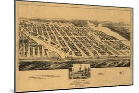 Asbury Park, New Jersey - Panoramic Map-Lantern Press-Mounted Art Print