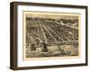 Asbury Park, New Jersey - Panoramic Map-Lantern Press-Framed Art Print