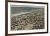 Asbury Park, NJ - Bathing Scene from Boardwalk-Lantern Press-Framed Art Print