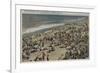 Asbury Park, NJ - Bathing Scene from Boardwalk-Lantern Press-Framed Premium Giclee Print