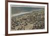 Asbury Park, NJ - Bathing Scene from Boardwalk-Lantern Press-Framed Premium Giclee Print