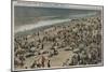 Asbury Park, NJ - Bathing Scene from Boardwalk-Lantern Press-Mounted Art Print