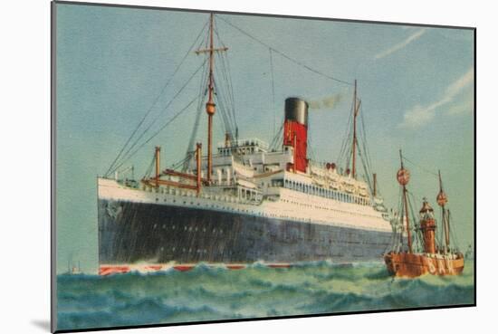 Ascania, Cunard White Star, 1920S-null-Mounted Giclee Print