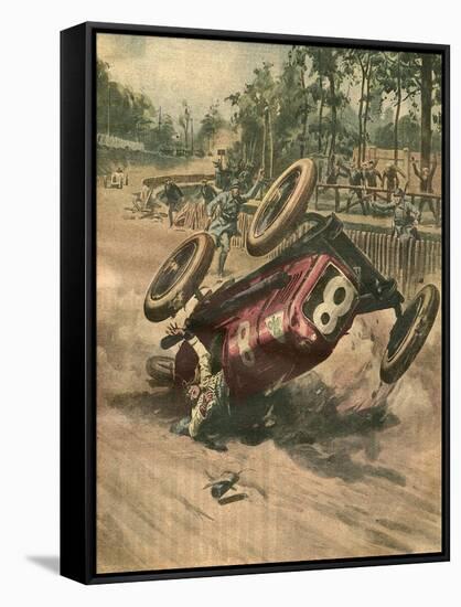 Ascari Killed-Alfredo Ortelli-Framed Stretched Canvas