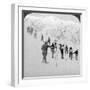 Ascending a Steep Snowfield, Stevens Glacier, Mount Rainier, Washington, USA-Underwood & Underwood-Framed Photographic Print