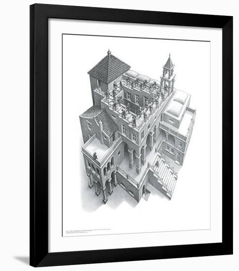 Ascending and Descending-M^ C^ Escher-Framed Art Print