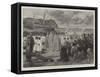Ascension Day at Etretat, the Ceremony of Blessing the Sea-Oswaldo Tofani-Framed Stretched Canvas