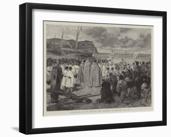 Ascension Day at Etretat, the Ceremony of Blessing the Sea-Oswaldo Tofani-Framed Giclee Print