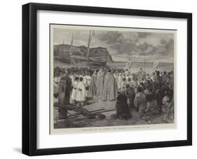 Ascension Day at Etretat, the Ceremony of Blessing the Sea-Oswaldo Tofani-Framed Giclee Print