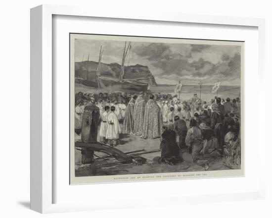 Ascension Day at Etretat, the Ceremony of Blessing the Sea-Oswaldo Tofani-Framed Giclee Print