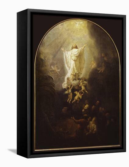 Ascension of Christ-Rembrandt van Rijn-Framed Stretched Canvas