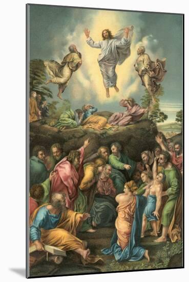 Ascension of Jesus into Heaven-null-Mounted Art Print
