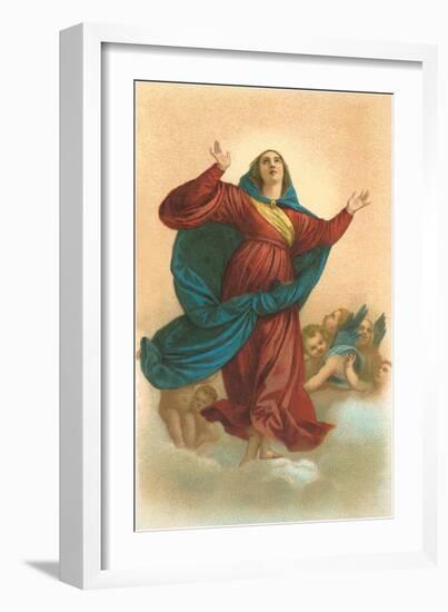 Ascension of the Virgin by Titian, Venice-null-Framed Art Print