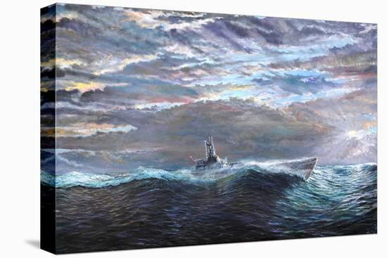 Ascension of USS Puffer October 10-17th 1943, 2020, (oil on canvas)-Vincent Alexander Booth-Stretched Canvas