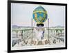 Ascent in Captive Hot Air Balloon Made by Pilatre De Rozier, Paris, October 1783-null-Framed Giclee Print