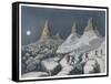 Ascent Mont Blanc-null-Framed Stretched Canvas