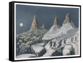 Ascent Mont Blanc-null-Framed Stretched Canvas