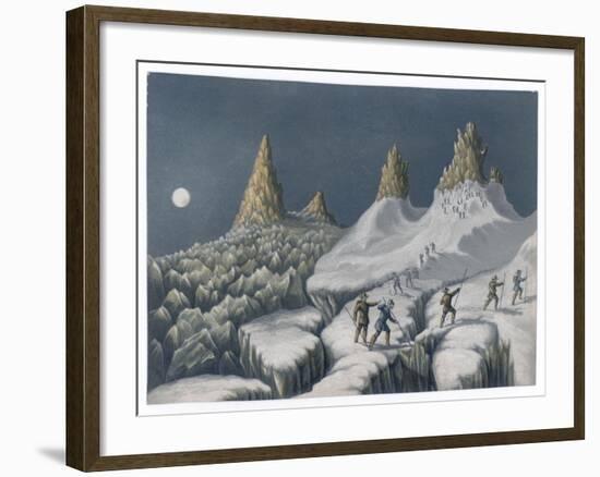 Ascent Mont Blanc-null-Framed Art Print