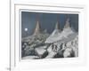 Ascent Mont Blanc-null-Framed Art Print