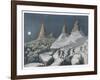 Ascent Mont Blanc-null-Framed Art Print