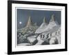 Ascent Mont Blanc-null-Framed Art Print