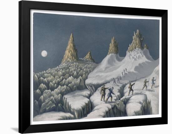 Ascent Mont Blanc-null-Framed Art Print