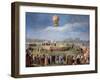 Ascent of a Balloon at the Court of Charles IV-Antonio Carnicero-Framed Giclee Print