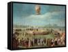 Ascent of a Balloon in the Presence of the Court of Charles IV, Ca. 1783-Antonio Carnicero-Framed Stretched Canvas