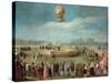 Ascent of a Balloon in the Presence of the Court of Charles IV, Ca. 1783-Antonio Carnicero-Stretched Canvas