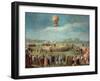 Ascent of a Balloon in the Presence of the Court of Charles IV, Ca. 1783-Antonio Carnicero-Framed Giclee Print