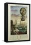 Ascent of a 'Mongolfiere' Hot Air Balloon at Calais in 1785-null-Framed Stretched Canvas